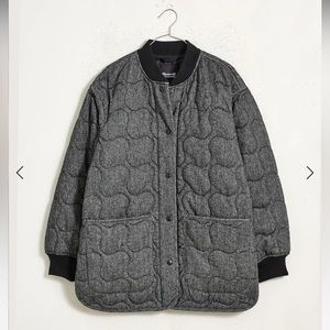 Madewell Quilted Oversized Bomber Jacket